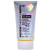 Peter Thomas Roth | Max Clear Invisible Priming Sunscreen Broad Spectrum SPF 45 | Makeup Primer with SPF, Water-Resistant Sunscreen Gel with Silky Finish, 1.7 fl. oz.