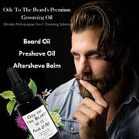 Vegan Mia - USDA Organic Unscented Beard Oil For Men, 3-in-1 Premium Grooming Oil with Argan Oil, Jojoba and More, For Beard Growth and Maintenance - Ode To The Beard Earth and Sky Beard Oil, 1 fl oz