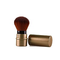 YDC Kabuki Foundation Brush Retractable Professional Travel Brushes Blush Small & Soft Makeup Tool for Mineral Powder, Contouring, Cream