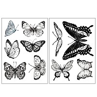 Everjoy Realistic Black Butterfly Temporary Tattoo Stickers - Waterproof Fake Tattoos, Party Favors, Themed Decorations and Gifts for Women