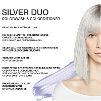 Celeb Luxury Viral Duo Color Depositing Colorwash Shampoo & Conditioner Set + Bondfix Bond Rebuilder, Semi Permanent Hair Color, Vegan Hair Dye, Extreme Silver