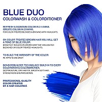 Celeb Luxury Viral Duo Color Depositing Colorwash Shampoo & Conditioner Set + Bondfix Bond Rebuilder, Semi Permanent Hair Color, Vegan Hair Dye, Blue