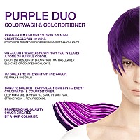 Celeb Luxury Viral Duo Color Depositing Colorwash Shampoo & Conditioner Set + Bondfix Bond Rebuilder, Semi Permanent Hair Color, Vegan Hair Dye, Purple