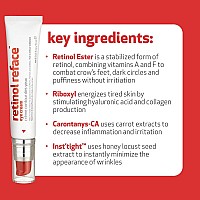 INDEED LABS Retinol Eye Reface, Targeted Retinol Wrinkle Repair Cream for Softer, Smoother, Younger Skin, Contains Vitamin A and Bakuchiol - 1.0 fl oz
