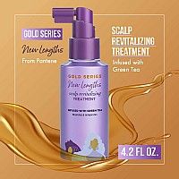 Pantene Gold Series New Lengths Scalp Revitalizing Treatment, 4.2 Fl Oz Scalp Treatment Infused with Green Tea, Moisturizes, Strengthens and Protects from the Root for Visibly Longer Hair