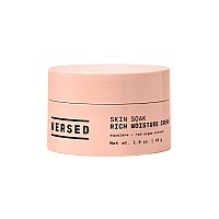 Versed Skin Soak Rich Moisture Face Cream - Non-Greasy Daily Moisturizer with Algae Extract, Vitamin E and Squalane Oil - Help Nourish, Hydrate & Reduce the Appearance of Aging - Vegan (1.5 oz)