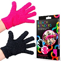 FRAMAR Bleach Blender Microfiber Gloves - Hair Dye Gloves, Pink Gloves For Hair Salon Supplies, Fuzzy Gloves, Reusable Gloves For Cleaning, Microfiber Mitt For Hairstylist Supplies, Hair Color Gloves