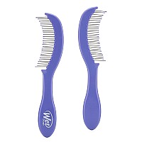 Wet Brush Thin Detangler Comb - Purple, Custom Care - All Hair Types - Ultra-Soft IntelliFlex Bristles Glide Through Tangles with Ease - Pain-Free Comb for Men, Women, Boys and Girls