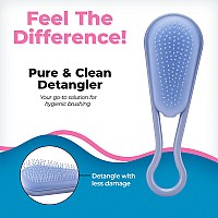 Wet Brush Pure and Clean Detangling Brush, Blue - All Hair Types - Ultra-Soft IntelliFlex Detangler Bristles Glide Through Tangles with Ease - Pain-Free Comb for Men, Women, Boys and Girls