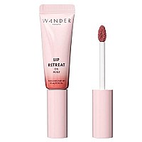Wander Beauty Lip Retreat Tinted Lip Oil - Non Toxic Make Up- Cruelty Free, Natural Hydrating Lip Oil - Clean Beauty - Skinny Dip (Nude)