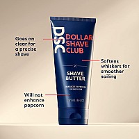Dollar Shave Club | Shave Butter 2-Pack | For Sensitive Skin, A Translucent Shaving Cream & Gel Alternative, Designed For A Gentle Glide, Helps To Fight Razor Bumps and Ingrown Hairs, Blue