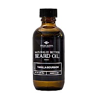 MNSC Vanilla Bourbon Naturally Better Beard Oil & Conditioner - Softens, Smooths, & Strengthens Beard Growth, Hypoallergenic, All-Natural, Plant-Derived, Handmade in USA