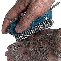 Heavy Duty Large Nail Brush Fingernail Scrub Brush - Hand and Nail Cleaning Brush for Men & Mechanics - Durable Stiff Bristles Nail Scrub Brush, 1 Pcs Blue