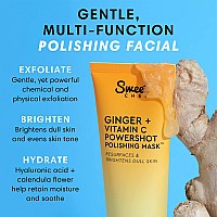 Sweet Chef Ginger + Vitamin C Powershot Polishing Mask - Brightening Face Mask for Dark Spots & Uneven Skin Tone + Maca, Rice Powders & AHA Face Exfoliant & Resurfacing Mask (3.4oz)