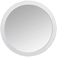 Jerdon Clear Portable Makeup Mirror - 9-Inch Diameter Makeup Mirror with Suction Cups and Vinyl Travel Case - 5X Magnification - JSC5