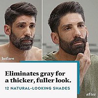 Just For Men Mustache & Beard, Beard Coloring For Gray Hair With Brush Included For Easy Application, With Biotin Aloe And Coconut Oil For Healthy Facial Hair - Darkest Brown, M-50