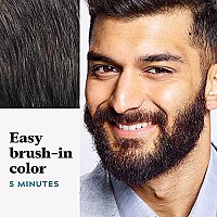 Just For Men Mustache & Beard, Beard Coloring For Gray Hair With Brush Included For Easy Application, With Biotin Aloe And Coconut Oil For Healthy Facial Hair - Darkest Brown, M-50