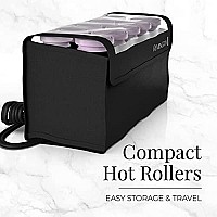 Remington H1018 Compact Ceramic Worldwide Voltage Hair Setter & Rollers, 1-1  Purple/Black, Original Version, 10 Piece Set