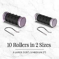 Remington H1018 Compact Ceramic Worldwide Voltage Hair Setter & Rollers, 1-1  Purple/Black, Original Version, 10 Piece Set