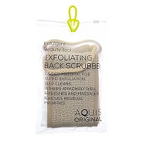 AQUIS Double-Sided Exfoliating & Cleansing Back Scrubber, Fast Drying, Ultra-Durable Microfiber