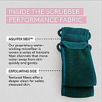 AQUIS Double-Sided Exfoliating & Cleansing Back Scrubber, Fast Drying, Ultra-Durable Microfiber