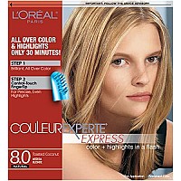 L'Oreal Paris Couleur Experte 2-Step Home Hair Color and Highlights Kit, Toasted Coconut