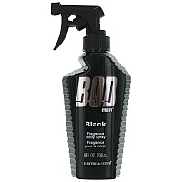 Bod Man Black Fragrance Body Spray for Men, 8 Fl Oz