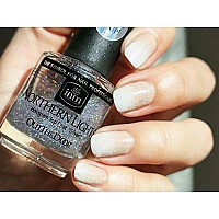 INM Northern Lights Silver Hologram Top Coat, Fast Drying, 1/2 Ounce (1-Unit)