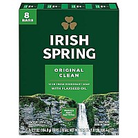 Irish Spring Deodorant Soap, Original Bar Soap (8 Count)