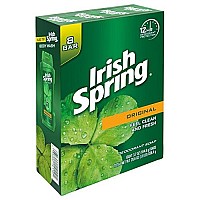 Irish Spring Deodorant Soap, Original Bar Soap (8 Count)