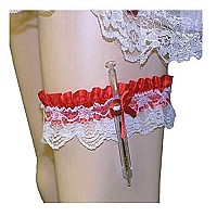 Forum Novelties Nurse garter with Hypodermic Needle,Red White,One Size