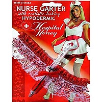 Forum Novelties Nurse garter with Hypodermic Needle,Red White,One Size