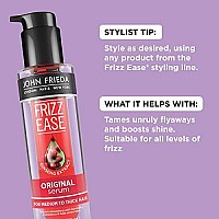 Frizz-Ease Hair Serum Original Formula, Anti-Frizz Heat Protecting, 1.69 Oz, Infused With Silk Protein, Stocking Stuffer