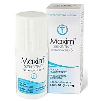 Maxim Sensitive Clinical Strength Antiperspirant for Women and Men. Blocks Sweat up to 7 days per application. Effective Clinical Antiperspirant for Sweat & Odor, Maxim Antiperspirant Roll-On, 1 Pack, 1 Fl Oz, Sensitive