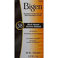 Bigen Hair Coor 58- Black Brown Noir Naturel, 0.21 oz