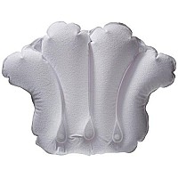 Aquasentials Inflatable Bath Pillow - Terry Cloth (White)