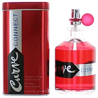 Men's Cologne Fragrance Spray by Curve, Casual Day or Night Scent, Curve Connect, 4.2 Fl Oz