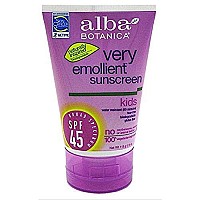 Alba Botanica Very Emollient, Kids Sunscreen Spf 45 4 Oz (Pack Of 5)