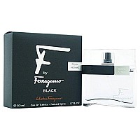 Salvatore Ferragamo F Black EDT Spray for Men, 1.7 Fl