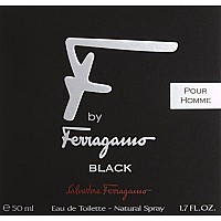 Salvatore Ferragamo F Black EDT Spray for Men, 1.7 Fl