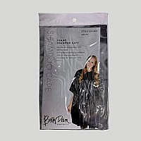 Betty Dain 324V Jumbo Shampoo Cape, Waterproof, Stain Resistant Vinyl, Touch-and-Close Fastener, Soft, Water Resistant, Nylon Neckband, Safe For All Salon Processes, 45 x 54 Long, Extra Large, Black