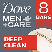 Dove Men+Care Body and Face Bar More Moisturizing Than Bar Soap Deep Clean Effectively Washes Away Bacteria, Nourishes Your Skin, 3.75 Ounce (Pack of 8)