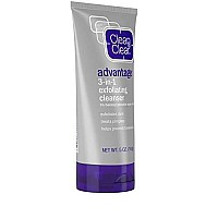 Clean & Clear Advantage 3-In-1 Daily Exfoliating Facial Cleanser with Benzoyl Peroxide Acne Medicine to Unclog Pores, Exfoliate Skin, Treat Pimples, & Prevent Breakouts, 5 oz