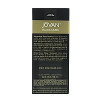 Jovan Black Must Cologne Spray, 3.25 Fl Oz