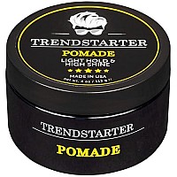 Trendstarter - Classic Pomade (4 Ounce) - Light Hold High Shine Water Based Pomade W All-Day Smooth Wet Look Finish - Non-Crispy Formula - Premium Hair Styling Products - Free Samples Included - Launched Spring 2022