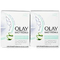 Olay Daily Facials Gentle Clean 5-in-1 Water Activated Cloths with Vitamin E for Younger Looking Skin, 33 Ea (Pack of 2)