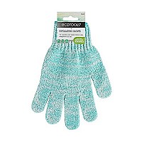 EcoTools Bath & Shower Gloves, Recycled Netting, Exfoliating, Gentle Cleansing for Whole Body, Fits All Hands, Green, 1 Pair