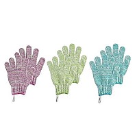 EcoTools Bath & Shower Gloves, Recycled Netting, Exfoliating, Gentle Cleansing for Whole Body, Fits All Hands, Green, 1 Pair