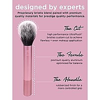 Real Techniques Travel Essentials Makeup Brush Kit, Makeup Brushes, Perfect For On The Go, Multicolored, Vegan Synthetic Makeup Brush Bristles, 4 Piece Set