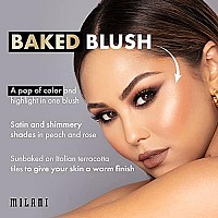 Milani Baked Blush - Dolce Pink (0.12 Ounce) Cruelty-Free Powder Blush - Shape, Contour & Highlight Face for a Shimmery or Matte Finish